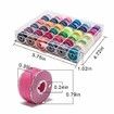 36Pcs Bobbins and Sewing Threads with Bobbin Case for Multiple Sewing Machine