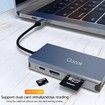 USB C Hub Adapter, USB C Docking Station 10 in 1 Type C Multiport USB hub 3.0 with Ethernet, HDMI, 3 USB3.0, SD/Micro SD Card, 3.5mm Audio, PD 3.0, Compatible for MacBook Air Pro and Other Type C Laptops - Gray