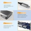 USB C Hub Adapter, USB C Docking Station 10 in 1 Type C Multiport USB hub 3.0 with Ethernet, HDMI, 3 USB3.0, SD/Micro SD Card, 3.5mm Audio, PD 3.0, Compatible for MacBook Air Pro and Other Type C Laptops - Gray