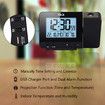 Projection Alarm Clock USB Charger Snooze Double Alarm Backlight Desk Clock with Temperature and Time Projection