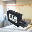 Projection Alarm Clock USB Charger Snooze Double Alarm Backlight Desk Clock with Temperature and Time Projection