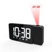 Alarm Clock Projection Digital Clock Alarm Desk Clock LED Display Digital Dual Alarm Volume Snooze Time Home Decoration