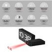 Alarm Clock Projection Digital Clock Alarm Desk Clock LED Display Digital Dual Alarm Volume Snooze Time Home Decoration