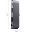 Aluminum Type-C Mobile Pro Hub Adapter with USB-C PD Charging, 4K HDMI, USB 3.0 & 3.5mm Headphone Jack - Compatible with 2020/2018 iPad Pro, Microsoft Surface Go (Space Gray)