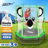 Genki Trampoline Rebounder Jumping Gym Equipment Home Outdoor Fitness Kids Exericise with Safety Enclosure Net 55"