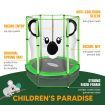 Genki Trampoline Rebounder Jumping Gym Equipment Home Outdoor Fitness Kids Exericise with Safety Enclosure Net 55"