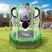 Genki Trampoline Rebounder Jumping Gym Equipment Home Outdoor Fitness Kids Exericise with Safety Enclosure Net 55"
