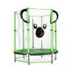 Genki Trampoline Rebounder Jumping Gym Equipment Home Outdoor Fitness Kids Exericise with Safety Enclosure Net 55"