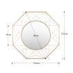 Geometric Shaped 8-Sided Wall Mirror Decorative Vanity Mirror Gold Frames