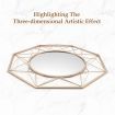 Geometric Shaped 8-Sided Wall Mirror Decorative Vanity Mirror Gold Frames