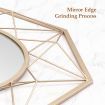 Geometric Shaped 8-Sided Wall Mirror Decorative Vanity Mirror Gold Frames