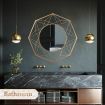 Geometric Shaped 8-Sided Wall Mirror Decorative Vanity Mirror Gold Frames