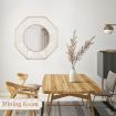 Geometric Shaped 8-Sided Wall Mirror Decorative Vanity Mirror Gold Frames