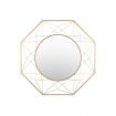 Geometric Shaped 8-Sided Wall Mirror Decorative Vanity Mirror Gold Frames