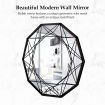 Geometric Shaped 10-Sided Wall Mirror Decorative Vanity Mirror Black Frames