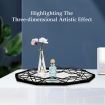 Geometric Shaped 10-Sided Wall Mirror Decorative Vanity Mirror Black Frames