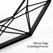 Geometric Shaped 10-Sided Wall Mirror Decorative Vanity Mirror Black Frames