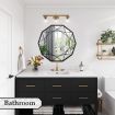 Geometric Shaped 10-Sided Wall Mirror Decorative Vanity Mirror Black Frames