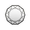Geometric Shaped 10-Sided Wall Mirror Decorative Vanity Mirror Black Frames