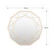 Geometric Shaped 10-Sided Wall Mirror Decorative Vanity Mirror Gold Frames