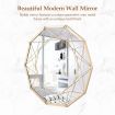 Geometric Shaped 10-Sided Wall Mirror Decorative Vanity Mirror Gold Frames