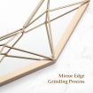 Geometric Shaped 10-Sided Wall Mirror Decorative Vanity Mirror Gold Frames