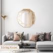 Geometric Shaped 10-Sided Wall Mirror Decorative Vanity Mirror Gold Frames