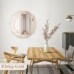 Geometric Shaped 10-Sided Wall Mirror Decorative Vanity Mirror Gold Frames