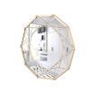 Geometric Shaped 10-Sided Wall Mirror Decorative Vanity Mirror Gold Frames
