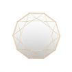 Geometric Shaped 10-Sided Wall Mirror Decorative Vanity Mirror Gold Frames
