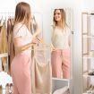 Wooden Lockable Mirror Jewellery Cabinet Door Wall Mounted Jewellery Organiser Armoire