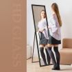 Mirror Floor Standing Mirror Multi purpose Full Length w/ Rectangle Metal Frame 36cm x 2cm x 142cm Black