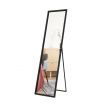Mirror Floor Standing Mirror Multi purpose Full Length w/ Rectangle Metal Frame 36cm x 2cm x 142cm Black