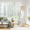 Mirror Floor Standing Mirror Multi purpose Full Length w/ Rectangle Metal Frame 36cm x 2cm x 142cm Gold