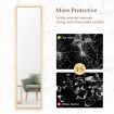 Mirror Floor Standing Mirror Multi purpose Full Length w/ Rectangle Metal Frame 36cm x 2cm x 142cm Gold