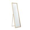Mirror Floor Standing Mirror Multi purpose Full Length w/ Rectangle Metal Frame 36cm x 2cm x 142cm Gold