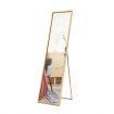 Mirror Floor Standing Mirror Multi purpose Full Length w/ Rectangle Metal Frame 36cm x 2cm x 142cm Gold