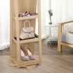 360 Degree Rotating Mirror Jewellery Cabinet Freestanding Jewellery Organiser Armoire