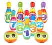 10 Multicolor Soft Foam Bowling Pins Early Learning, Educational,