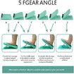 Under Desk Footrest Calve Stretcher 5 Positions Adjustable Slant Board Portable Incline Boards Exercise Wedge for Office Foot Rest Stool Leg Stretch &Workout Equipment