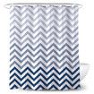 Shower Curtain with Hooks - 72 x 72 Inch, Blue Ombre Chevron