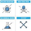PEVA Bathroom Shower Curtain Liner,8G Heavy Duty Waterproof Shower Curtain Liner, Frosted (180x180cm)