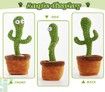 Electric Plush Dancing Singing Cactus Toy Green