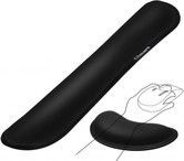 Upgrade Enlarge Gel Memory Foam Set Keyboard Wrist Rest Pad, Mouse Wrist Cushion Support for Office, Computer, Laptop, Mac, Comfortable, Lightweight for Easy Typing Pain Relief, Black