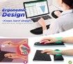 Upgrade Enlarge Superfine Fibre Soft Smooth Gel Ergonomic Mouse Pad Wrist Support and Keyboard Wrist Rest for Computer, Laptop, Mac, Gaming and Office, Durable, Comfortable and Pain Relief