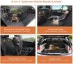 4-in-1 Dog Car Seat Cover Convertible Dog Hammock Scratchproof Pet Car Seat Cover with Mesh Window 2 Seat Belts for Back Seat Protector for Cars Trucks SUVs