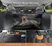 4-in-1 Dog Car Seat Cover Convertible Dog Hammock Scratchproof Pet Car Seat Cover with Mesh Window 2 Seat Belts for Back Seat Protector for Cars Trucks SUVs