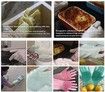 Cleaning Sponge Gloves, Dishwashing Gloves Washing. 1 Pair (13.6" Large)