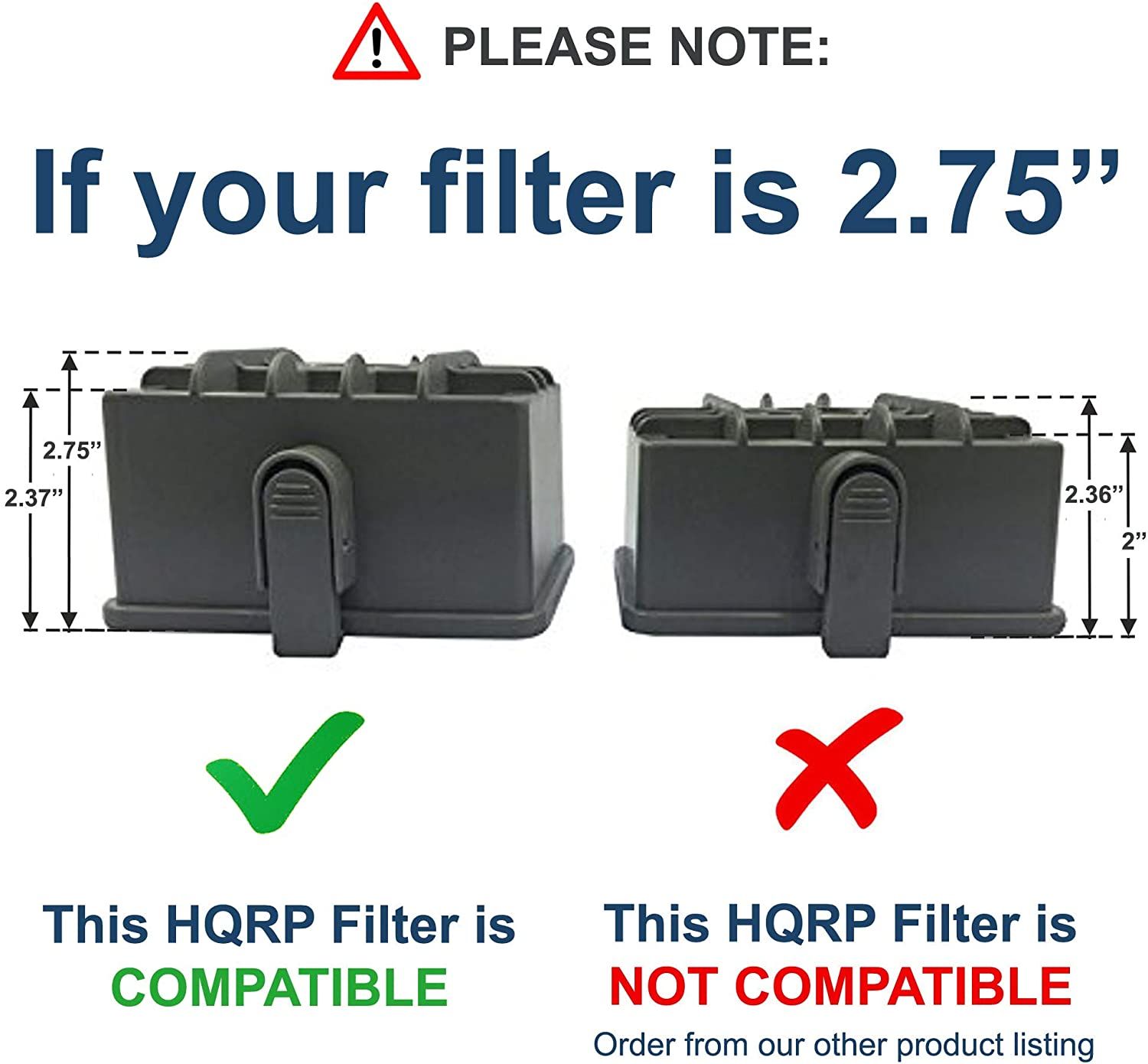 HEPA Filter Compatible with Shark Rocket NV472, NV480, NV480 26, NV481, NV482, NV484