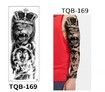 5 sheets Temporary Tattoos Black Full Arm Tattoo WATERPROOF STICKERS
